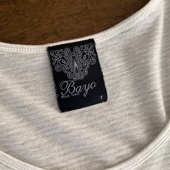 BAYO White Sheer Blouse Stripes - Picture 9 of 9